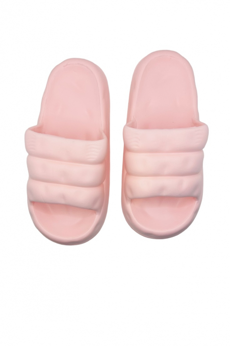 Papuci de plaja sau piscina pentru dama, Tecos, marime 40-41, roz, 25.5 centimetri, ultra moi, usori si confortabili, design modern [5]