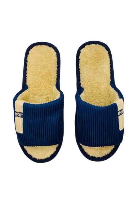 Papuci decupati pentru barbati, TECOS, marime 44-45, gri, caldurosi, 29 centimetri [6]