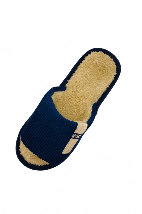 Papuci decupati pentru barbati, TECOS, marime 44-45, gri, caldurosi, 29 centimetri [4]