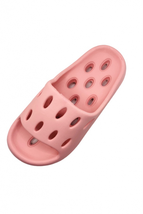Papuci pentru adulti, Tecos, marime 36-37, roz, foarte usori, talpa anti-alunecare si cu gauri, 24 centimetri [3]