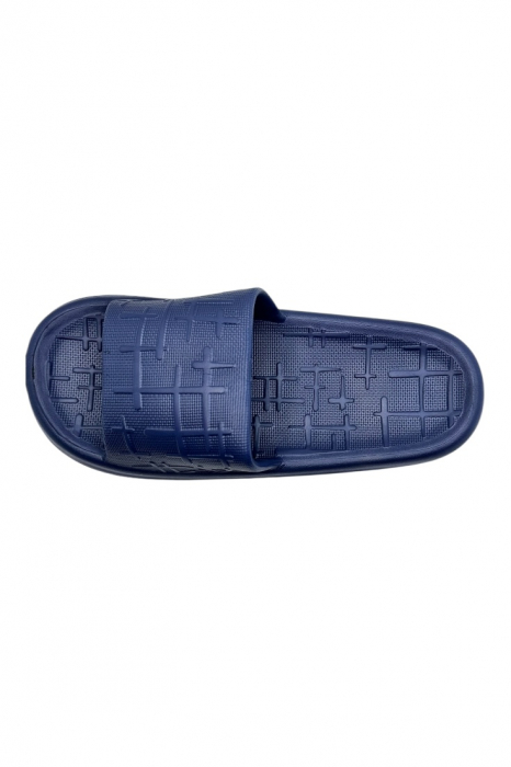 Papuci pentru barbati, Tecos®, albastru, marime 40-41, 25.5 centimetri, ultra confortabili, antiderapanti, ideali pentru interior si exterior, model LINE [5]