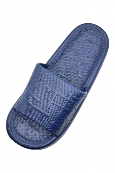 Papuci pentru barbati, Tecos®, albastru, marime 40-41, 25.5 centimetri, ultra confortabili, antiderapanti, ideali pentru interior si exterior, model LINE [4]