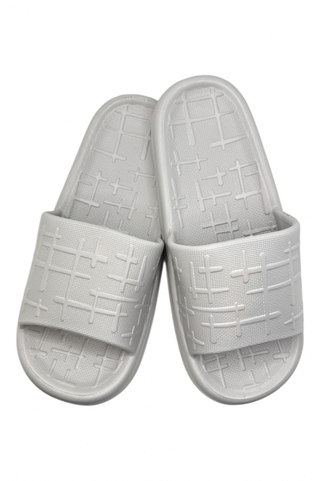 Papuci pentru barbati, Tecos®, gri, marime 40-41, 25.5 centimetri, ultra confortabili, antiderapanti, ideali pentru interior si exterior, model LINE [1]