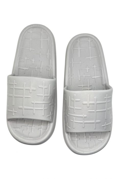 Papuci pentru barbati, Tecos®, gri, marime 40-41, 25.5 centimetri, ultra confortabili, antiderapanti, ideali pentru interior si exterior, model LINE [3]