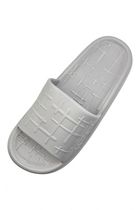 Papuci pentru barbati, Tecos®, gri, marime 40-41, 25.5 centimetri, ultra confortabili, antiderapanti, ideali pentru interior si exterior, model LINE [5]