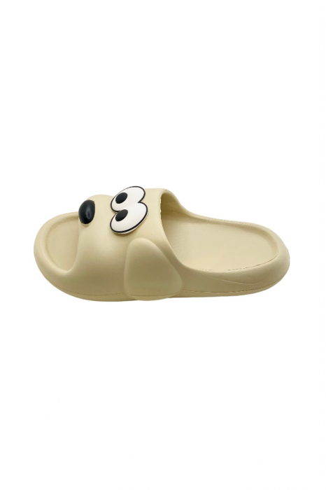 Papuci pentru barbati, Tecos, marime 40-41, crem, foarte usori, talpa anti-alunecare, imprimeu amuzant 3D, 25.5 centimetri [3]