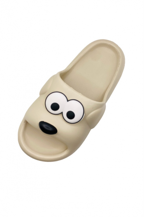 Papuci pentru barbati, Tecos, marime 40-41, crem, foarte usori, talpa anti-alunecare, imprimeu amuzant 3D, 25.5 centimetri [5]