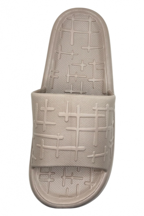 Papuci pentru barbati, Tecos®, maro, marime 40-41, 25.5 centimetri, ultra confortabili, antiderapanti, ideali pentru interior si exterior, model LINE [6]