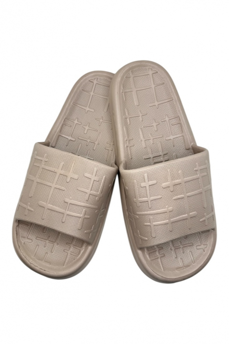 Papuci pentru barbati, Tecos®, maro, marime 40-41, 25.5 centimetri, ultra confortabili, antiderapanti, ideali pentru interior si exterior, model LINE [1]
