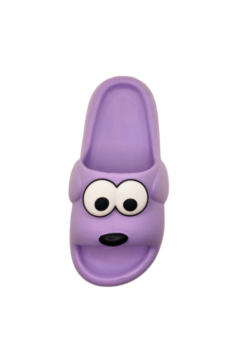 Papuci pentru dama, Tecos, marime 35-36, mov, foarte usori, talpa anti-alunecare, imprimeu amuzant 3D, 23 centimetri [5]
