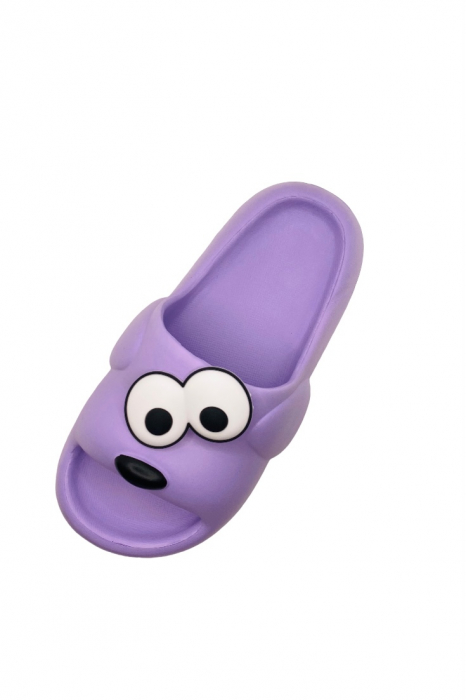 Papuci pentru dama, Tecos, marime 35-36, mov, foarte usori, talpa anti-alunecare, imprimeu amuzant 3D, 23 centimetri [4]