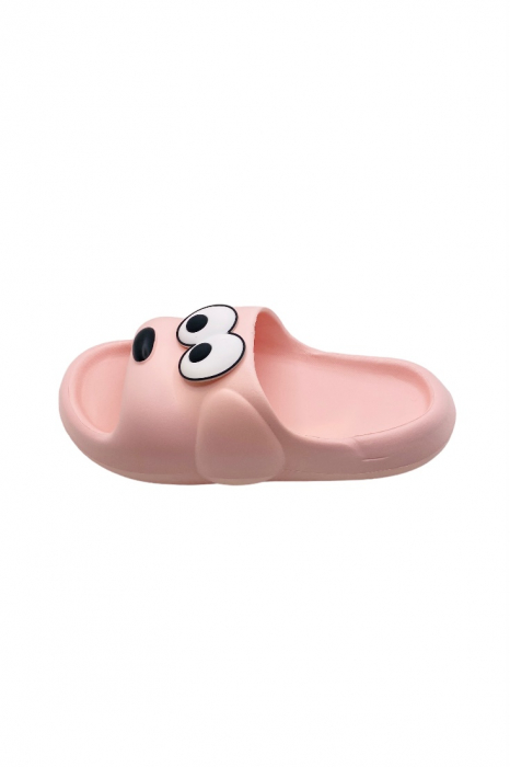 Papuci pentru dama, Tecos, marime 35-36, roz, foarte usori, talpa anti-alunecare, imprimeu amuzant 3D, 23 centimetr [5]