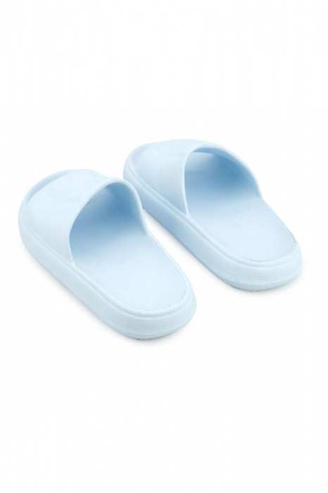 Papuci tip cloud pentru femei, Tecos®, marime 36, albastru, 23 centimetri, realizati din material EVA moale și durabil, ideali pentru casă, duș, plajă sau grădină [4]