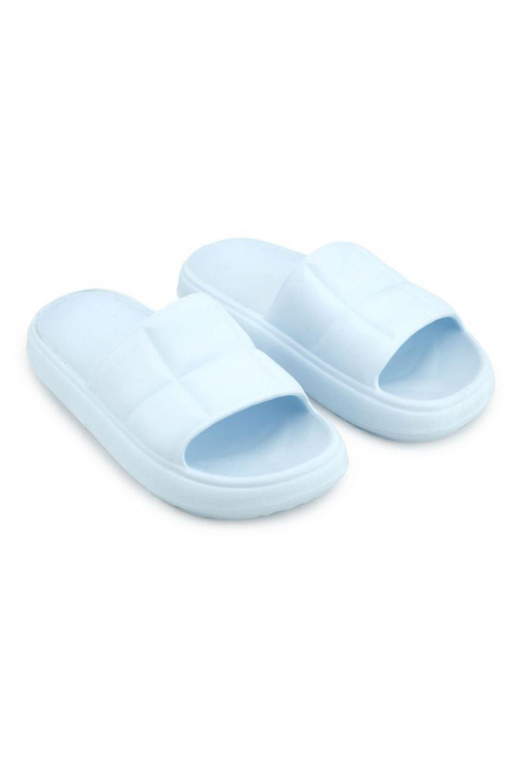 Papuci tip cloud pentru femei, Tecos®, marime 36, albastru, 23 centimetri, realizati din material EVA moale și durabil, ideali pentru casă, duș, plajă sau grădină [3]