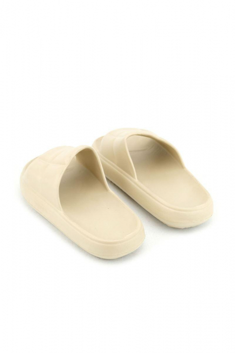 Papuci tip cloud pentru femei, Tecos®, marime 36, bej, 23 centimetri, realizati din material EVA moale și durabil, ideali pentru casă, duș, plajă sau grădină [4]