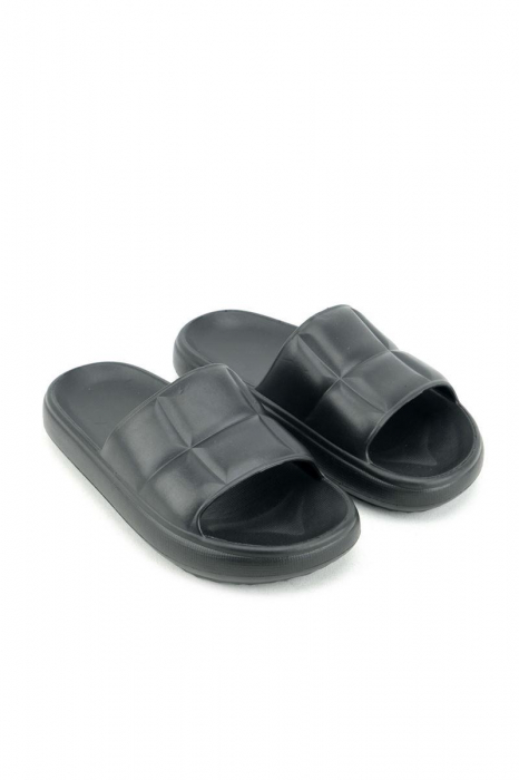 Papuci tip cloud pentru femei, Tecos®, marime 36, negru, 23 centimetri, realizati din material EVA moale și durabil, ideali pentru casă, duș, plajă sau grădină [3]