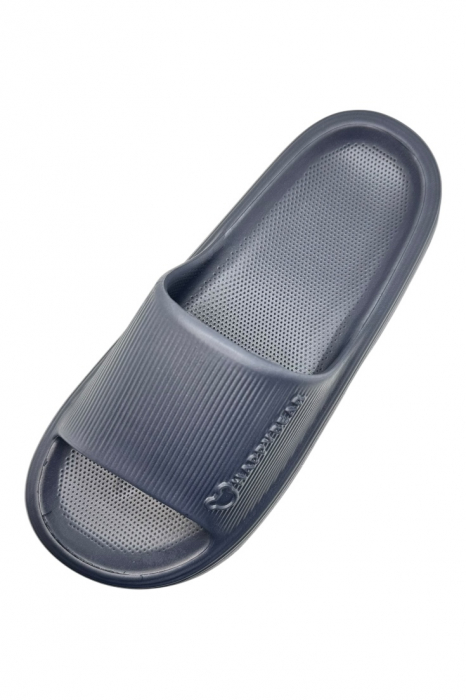 Papuci tip Cloud Slides pentru barbati, Tecos®, gri, marime 40-41, 26 centimetri, ultra confortabili, antiderapanti, ideali pentru interior si exterior [3]