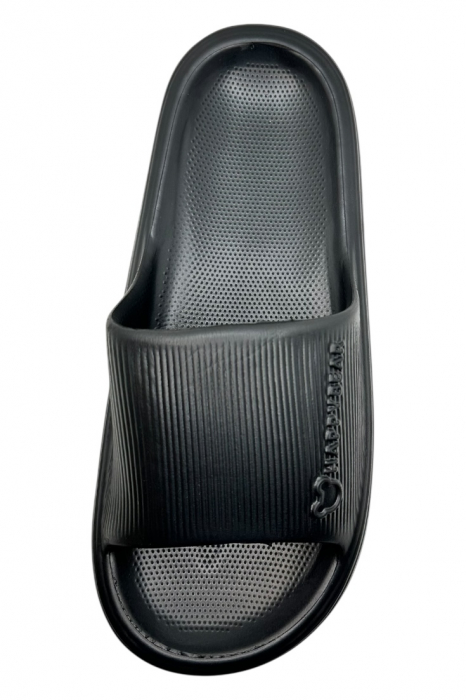Papuci tip Cloud Slides pentru barbati, Tecos®, negru, marime 40-41, 26 centimetri, ultra confortabili, antiderapanti, ideali pentru interior si exterior [4]