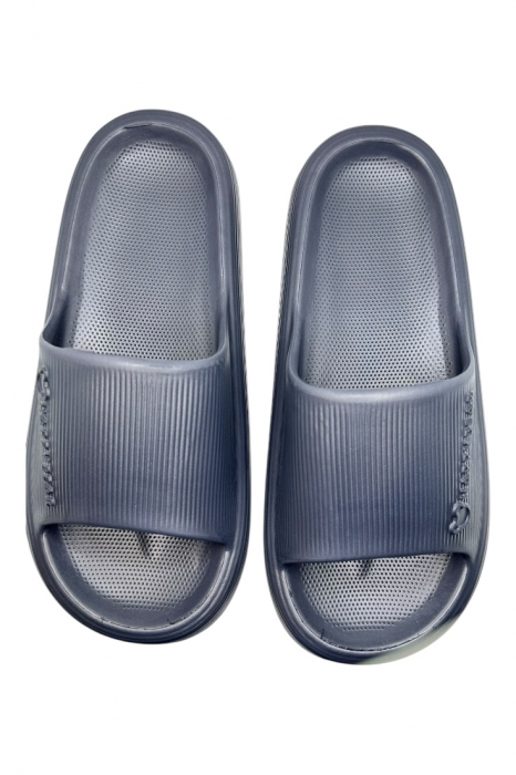Papuci tip Cloud Slides pentru barbati, Tecos®, gri, marime 40-41, 26 centimetri, ultra confortabili, antiderapanti, ideali pentru interior si exterior [5]