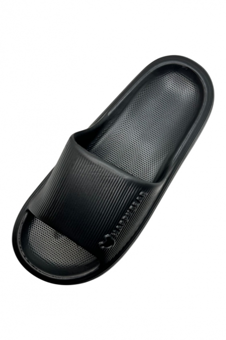 Papuci tip Cloud Slides pentru barbati, Tecos®, negru, marime 40-41, 26 centimetri, ultra confortabili, antiderapanti, ideali pentru interior si exterior [3]