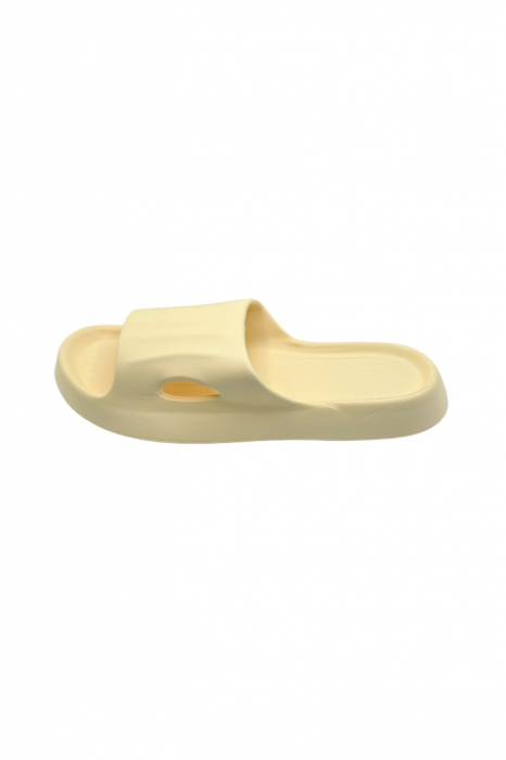 Papuci tip Cloud Slides pentru femei și bărbați, Tecos®, galben, marime 36-37, 24 centimetri, ultra confortabili, antiderapanți, ideali pentru interior și exterior [2]