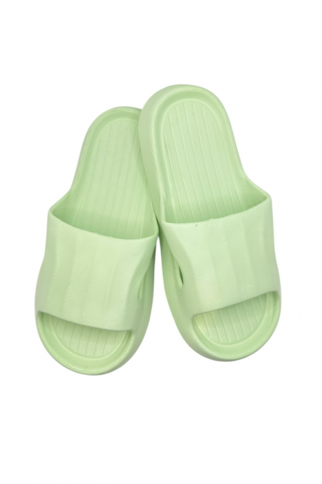 Papuci tip Cloud Slides pentru femei și bărbați, Tecos®, verde, marime 38-39, 25 centimetri, ultra confortabili, antiderapanți, ideali pentru interior și exterior [1]