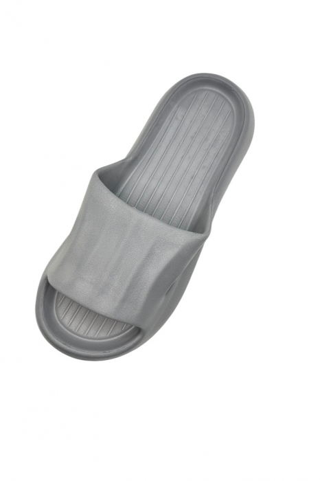 Papuci tip Cloud Slides pentru femei și bărbați, Tecos®, gri, marime 40-41, 26 centimetri, ultra confortabili, antiderapanți, ideali pentru interior și exterior [5]