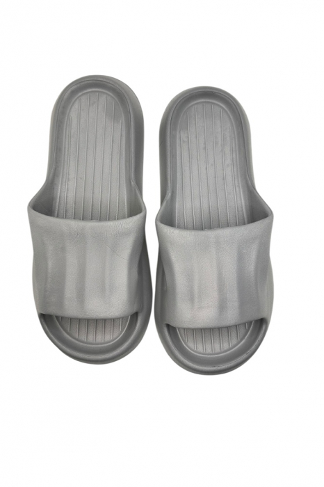 Papuci tip Cloud Slides pentru femei și bărbați, Tecos®, gri, marime 40-41, 26 centimetri, ultra confortabili, antiderapanți, ideali pentru interior și exterior [6]