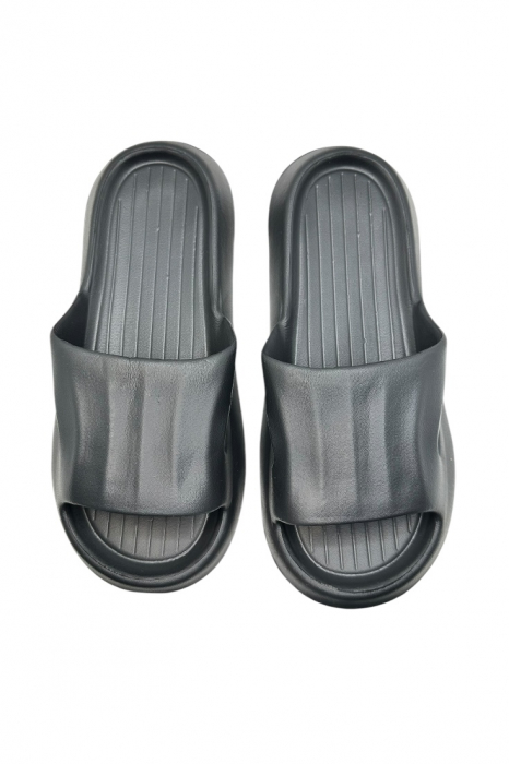Papuci tip Cloud Slides pentru femei și bărbați, Tecos®, negru, marime 40-41, 26 centimetri, ultra confortabili, antiderapanți, ideali pentru interior și exterior [3]