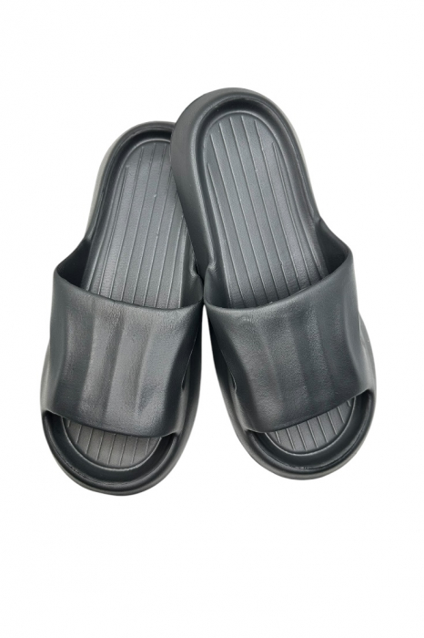 Papuci tip Cloud Slides pentru femei și bărbați, Tecos®, negru, marime 40-41, 26 centimetri, ultra confortabili, antiderapanți, ideali pentru interior și exterior [1]