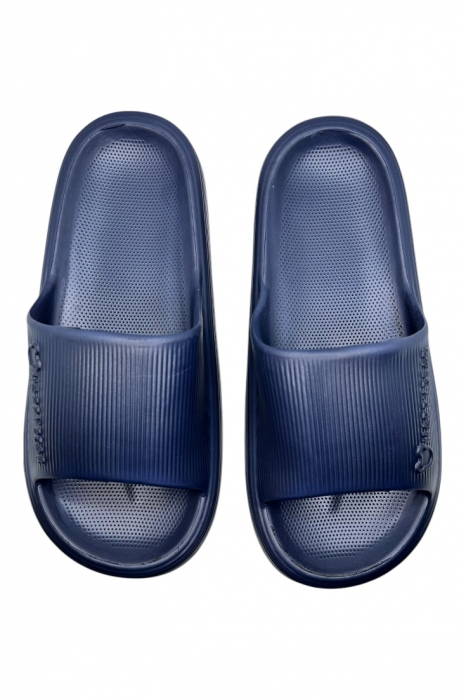 Papuci tip Cloud Slides pentru barbati, Tecos®, albastru, marime 40-41, 26 centimetri, ultra confortabili, antiderapanti, ideali pentru interior si exterior [5]