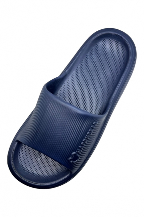 Papuci tip Cloud Slides pentru barbati, Tecos®, albastru, marime 40-41, 26 centimetri, ultra confortabili, antiderapanti, ideali pentru interior si exterior [3]