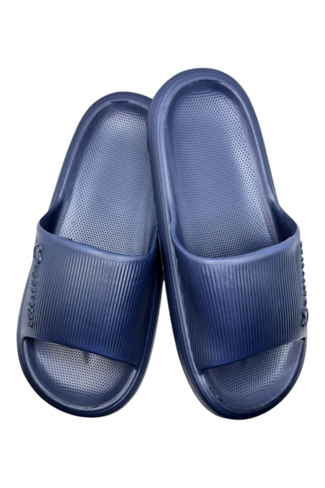Papuci tip Cloud Slides pentru barbati, Tecos®, albastru, marime 40-41, 26 centimetri, ultra confortabili, antiderapanti, ideali pentru interior si exterior [1]
