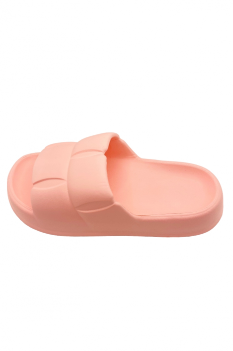 Papuci usori pentru plaja sau piscina, model pufos, roz, mărime 40-41, 26 centimetri [2]
