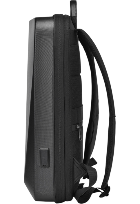 Rucsac business antifurt pentru laptop 15.6", Cracos®, carcasa dura impermeabila, cu port de incarcare USB, 45X9X30 cm, expandabila cu 6 cm, negru [6]