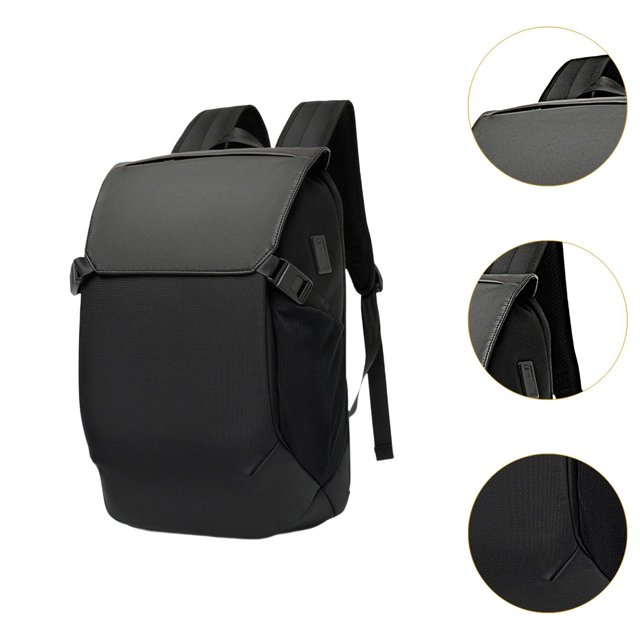 Rucsac unisex business pentru laptop, Cracos® 15.6”, port USB, 45x16x32 cm, negru [3]