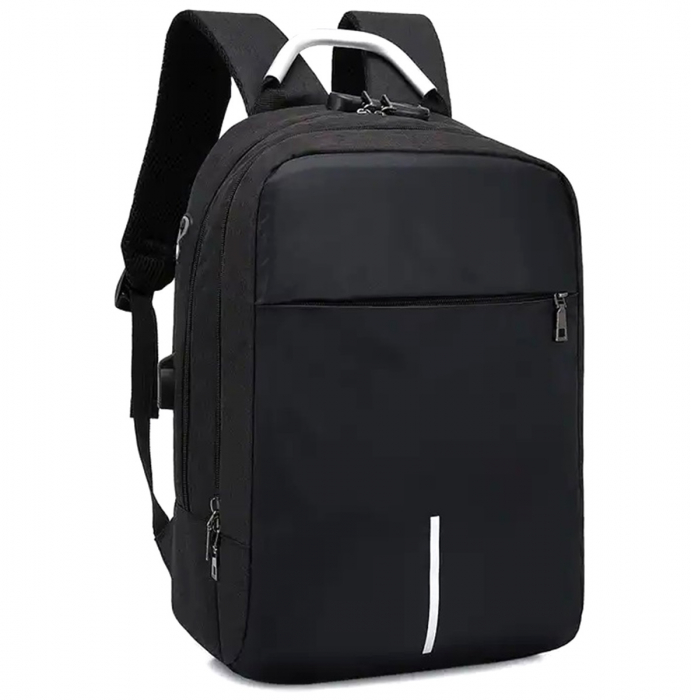 Rucsac de Călătorie Cracos, Negru – Antifurt, Port USB, Compartiment Laptop [2]