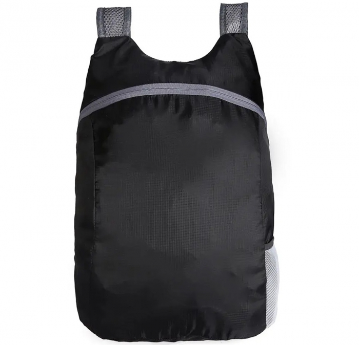 Rucsac de cumparaturi foarte usor, Cracos, capacitate 20 litri, pliabil cu husa inclusa, negru [3]