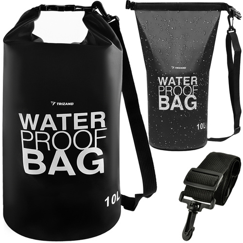 Rucsac impermeabil DryBag Tecos 10L negru pentru drumeții și sporturi nautice [1]