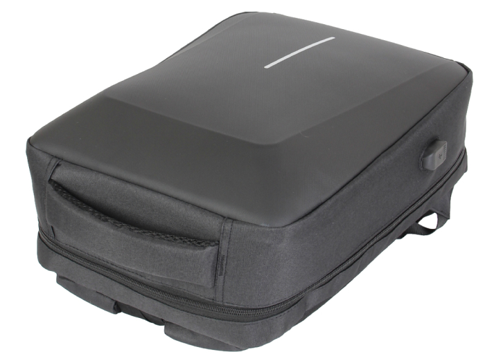 Rucsac laptop antifurt Cracos 44x32x12 hard shell fata port USB compartimente multiple [2]