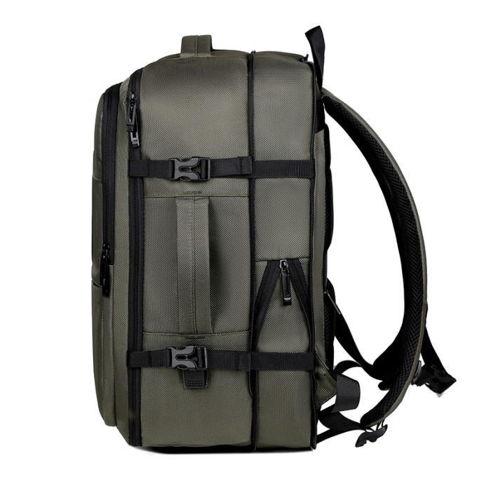 Rucsac Extensibil Laptop Cracos Verde 45x31x18-25 cm Capacitate 36-55L Impermeabil [4]