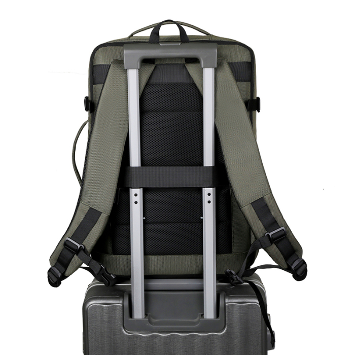 Rucsac Extensibil Laptop Cracos Verde 45x31x18-25 cm Capacitate 36-55L Impermeabil [13]