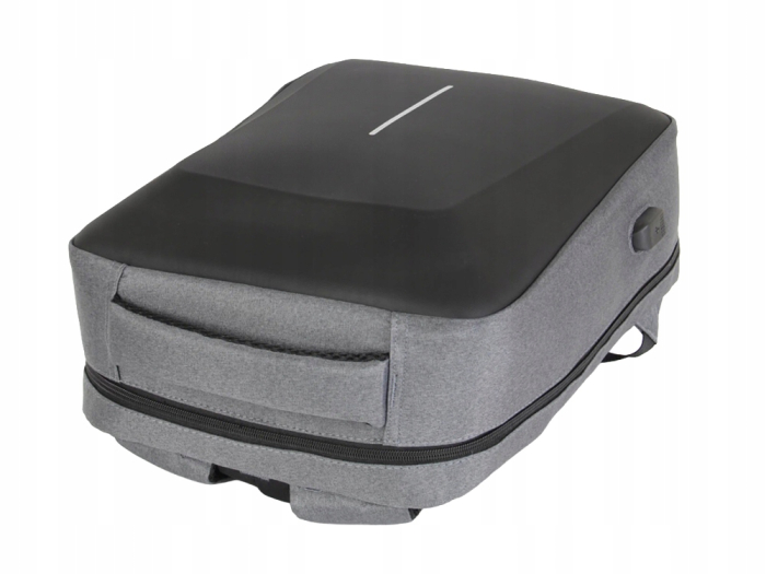 Rucsac laptop antifurt Cracos 44x32x12 hard shell fata port USB compartimente multiple [3]