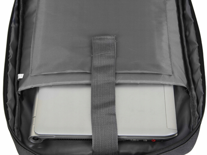 Rucsac laptop antifurt Cracos 44x32x12 hard shell fata port USB compartimente multiple [8]