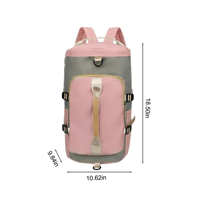 Rucsac multifunctional, Cracos, dimensiuni 45x25x26 centimetri, compartiment pentru incaltaminte si accesorii umede, capacitate 35L, roz [10]
