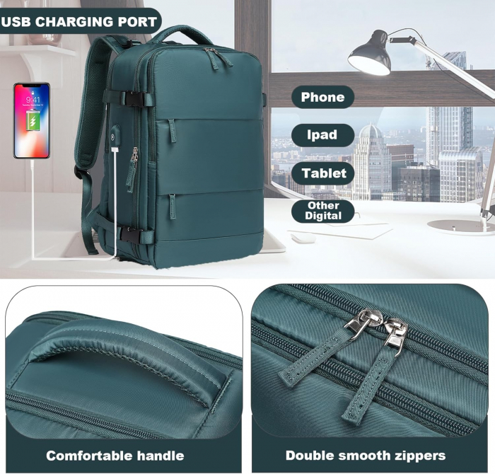 Rucsac multifuncțional Cracos verde 45x35x20 cm [9]