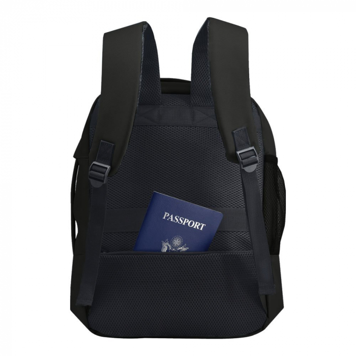 Rucsac pentru calatorii, CabinFly Bellanca 40x30x15 cm Rucsac, Dimensiunea articolului personal de LOT, Finnair, SAS, Turkish Airlines Negru [6]