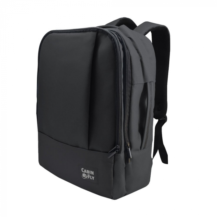 Rucsac pentru calatorii, CabinFly Bellanca 40x30x15 cm Rucsac, Dimensiunea articolului personal de LOT, Finnair, SAS, Turkish Airlines Negru [2]