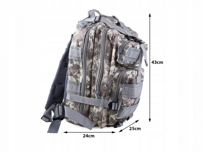 Rucsac tactic camuflaj cu compartimente multiple 43x25x24 cm [3]