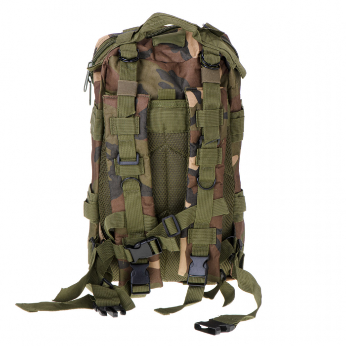 Rucsac tactic militar, Cracos®, dimensiuni 45x22.5x21.5cm, verde camuflaj, ideal pentru drumetii, activitati in natura sau expeditii [4]